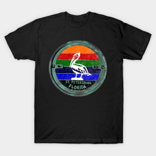 St Pete FL Manhole Cover Flag Colors T-Shirt